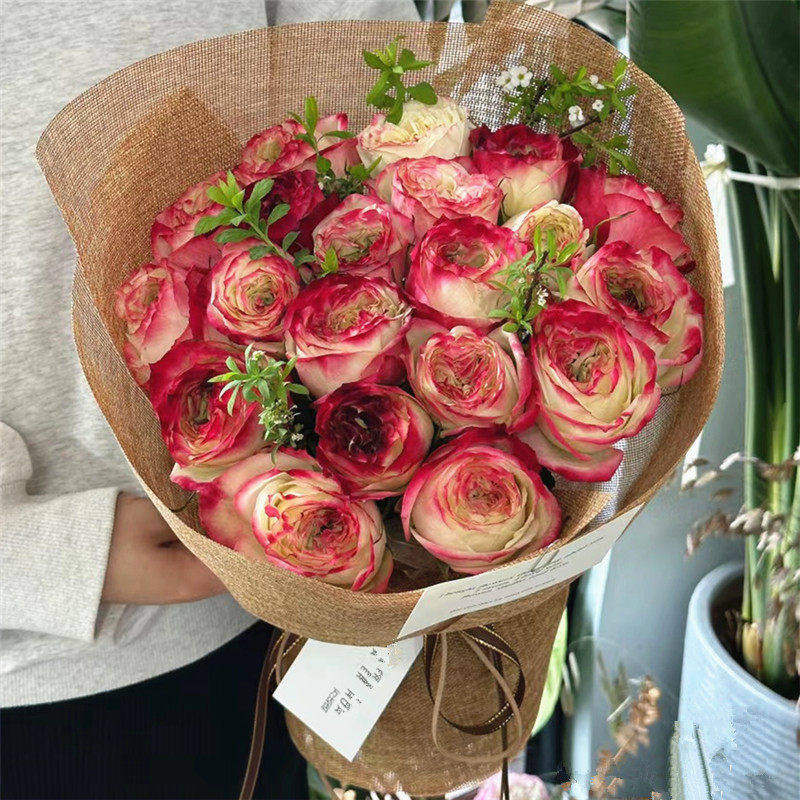 苹果杰克生日玫瑰花束送女友鲜花速递同城北京上海广州配送花店