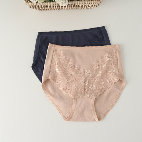 女纯棉高腰三角内裤裤头