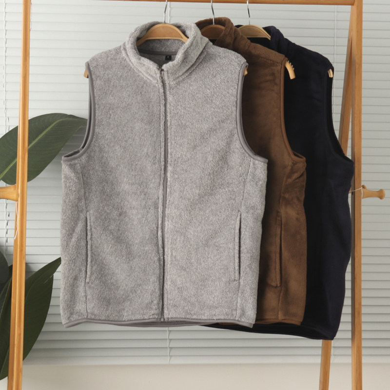 外贸男珊瑚绒双面绒立领护颈无袖家居服坎肩背心保暖冬大码马甲,女士内衣/男士内衣/家居服,睡衣上装,淘宝优惠券,粉丝福利购,淘宝优惠卷
