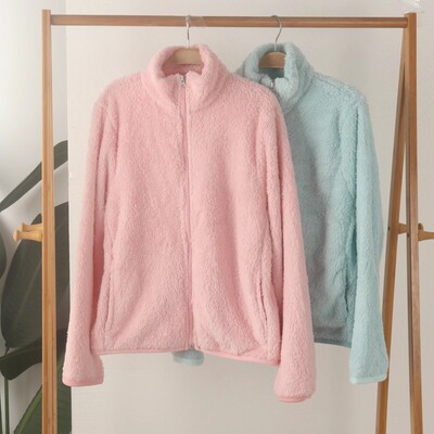 女珊瑚绒长袖家居服睡衣上衣冬