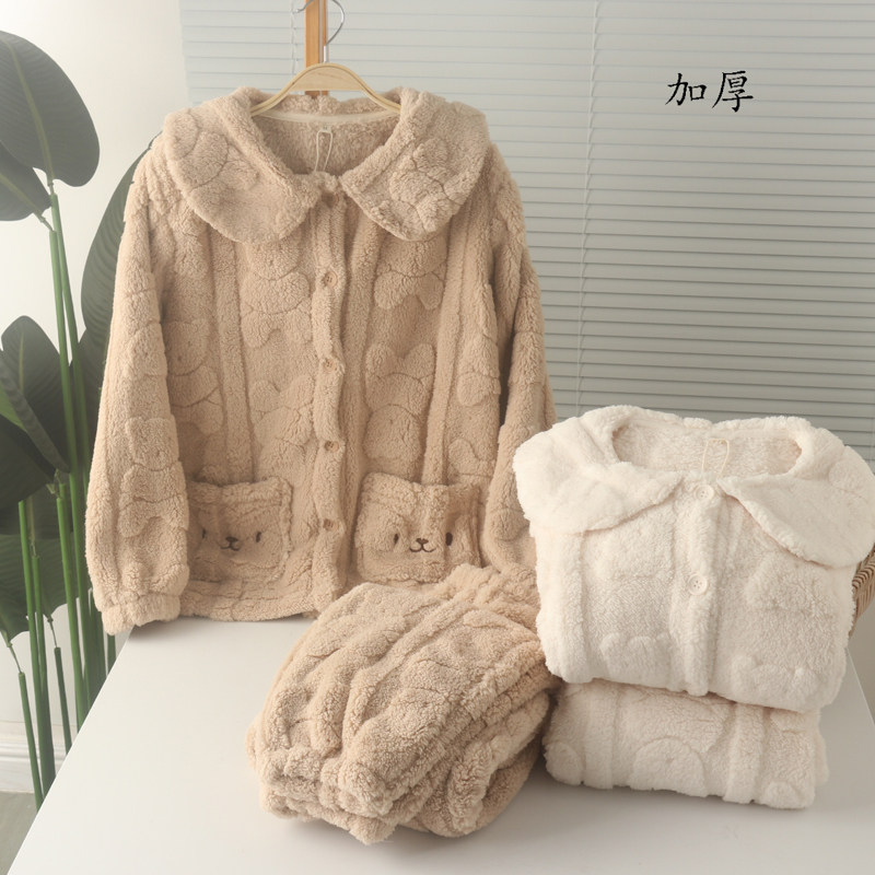 女士加厚珊瑚绒舒棉绒开衫长袖长裤睡衣家居服套装保暖秋冬,女士内衣/男士内衣/家居服,睡衣/家居服套装,淘宝优惠券,粉丝福利购,淘宝优惠卷