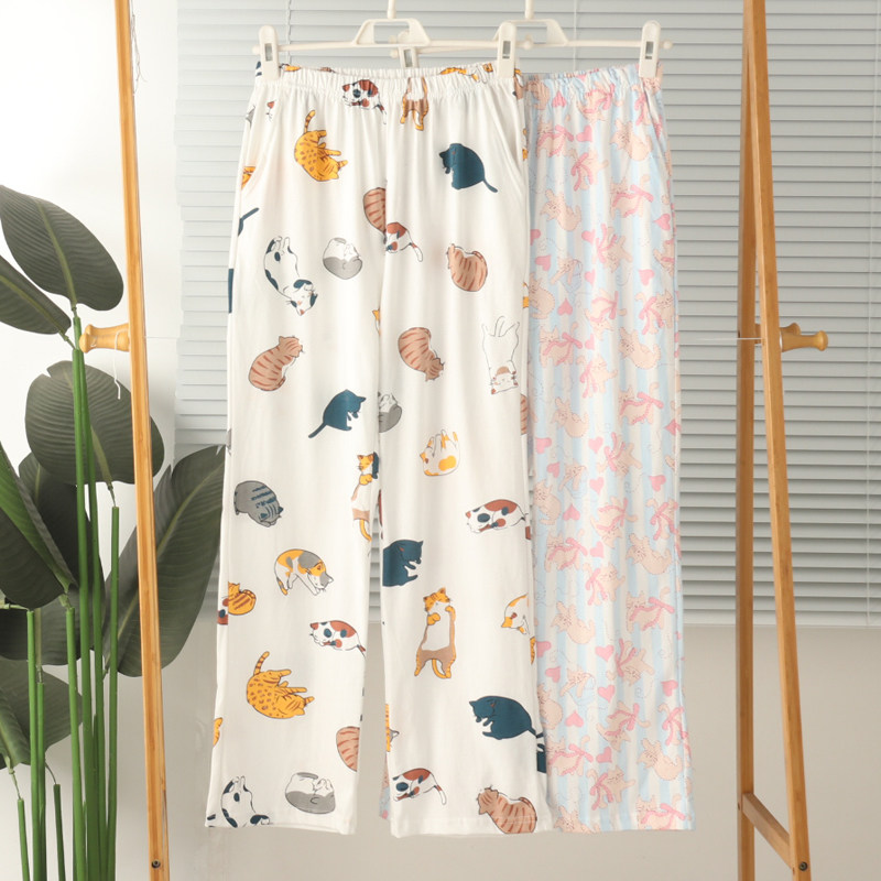 女针织纯棉高腰带口袋家居裤睡裤长裤裤子全棉透气春夏,女士内衣/男士内衣/家居服,睡裤/家居裤,淘宝优惠券,粉丝福利购,淘宝优惠卷