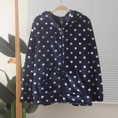 家居服睡衣外套上衣保暖冬 女加厚法兰绒珊瑚绒带帽开身长袖 特价 款