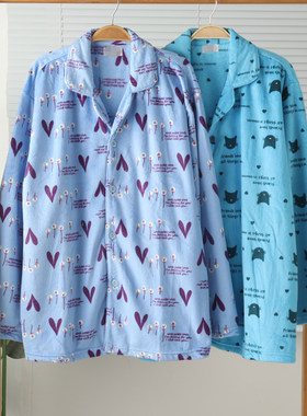 男女开衫薄绒长袖家居服上衣保暖