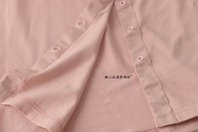 대외 무역 여성 모달 코튼 얇은 대형 라운드 넥 가디건 반팔 티셔츠 반팔 바닥 셔츠 잠옷 탑 여름