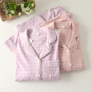 软糯特价女格子德绒抓绒开衫长袖长裤睡衣家居服套装保暖秋冬大码