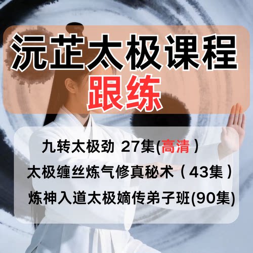 沅芷太极课程九转太极劲缠丝练气炼神入道太极嫡传弟子班视频U盘