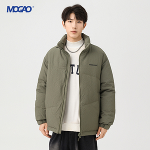 MOGAO/摩高2023冬季新款纯色立领肌理休闲保暖羽绒服 641661004