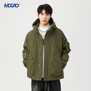 MOGAO摩高2023冬季新款男士工装连帽防风羽绒休闲服 641661007