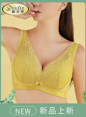 戴芝蒂超薄水晶杯大胸显小薄全罩杯宽肩聚拢内衣收副乳文胸76937