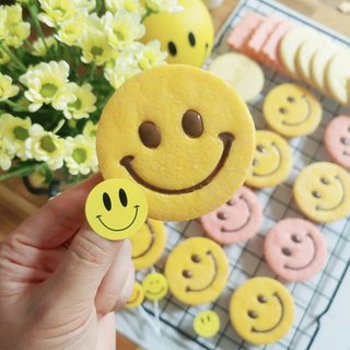 新款韩国风 创意圆脸smile元气饼干模具 亲子曲奇diy烘焙模具