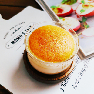 可入烤箱无盖 耐高温焦糖小胖胖酸奶乳酪玻璃布丁烧杯 INS风格 日式