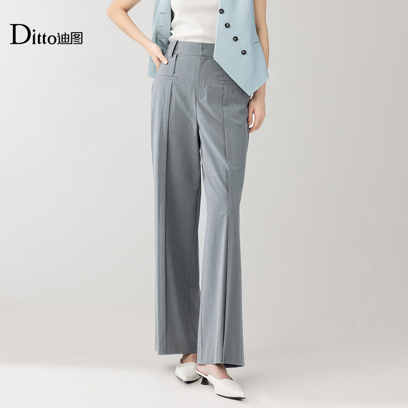 迪图2025春季新款简约直筒裤