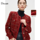 迪图2025秋冬新款 时髦轻奢气质款 新年圣诞限定女士小香风短外套