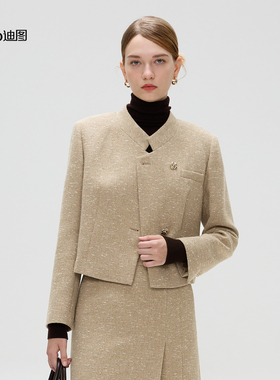 Ditto/迪图2025秋季新款气质贵气感小香风外套女时尚优雅简约外套