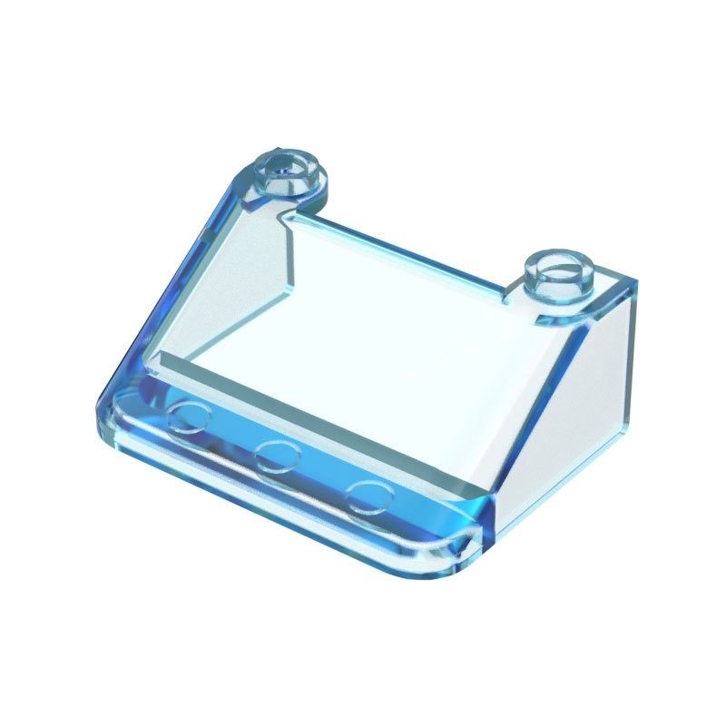 MOC国产兼容小颗粒积木零配件57783 3×4×1.3汽车挡风玻璃明浅蓝