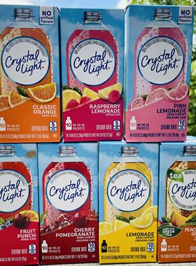 美国进口Crystal Light无加糖维他命浓缩果味冲饮粉七种口味果汁