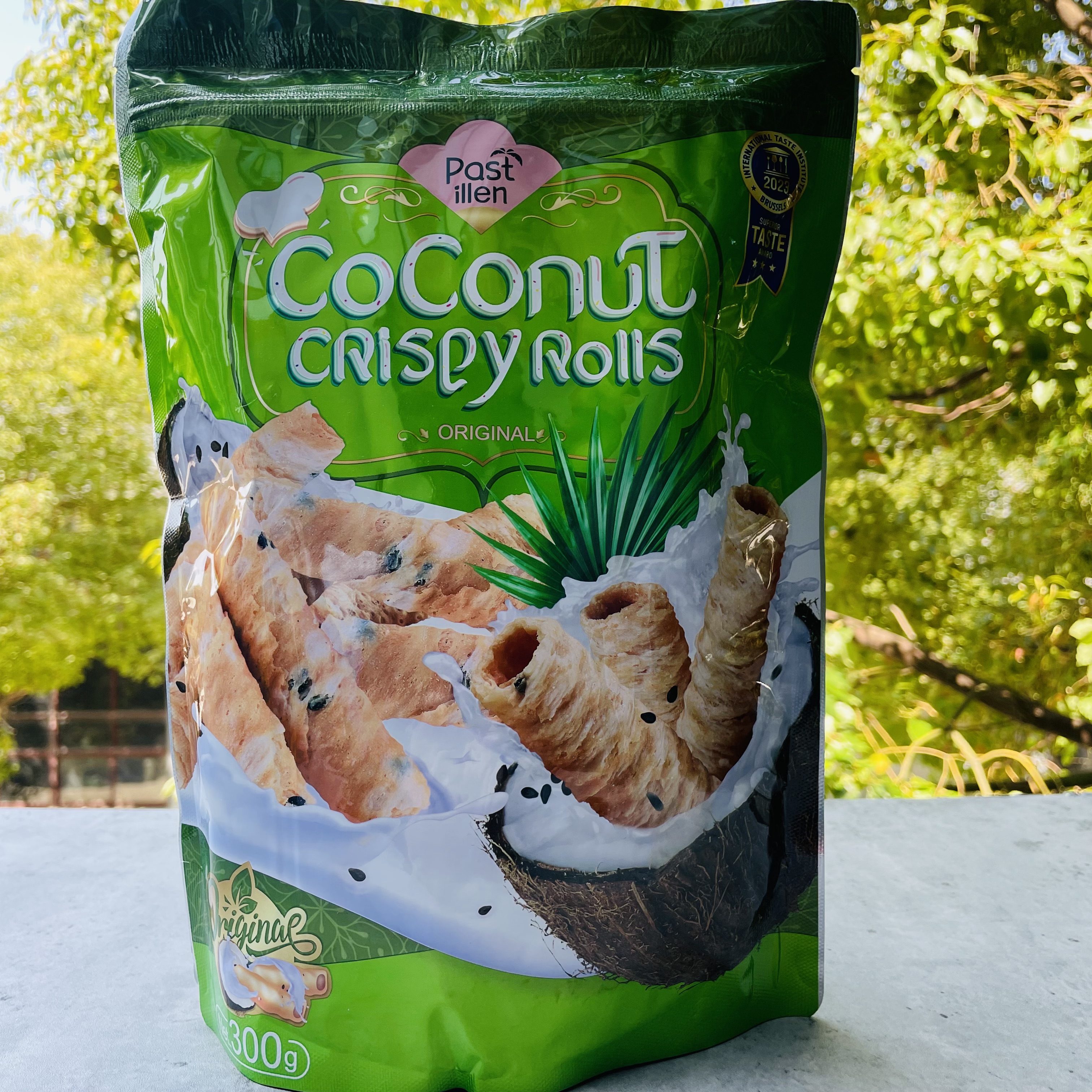 泰国进口Pastillen椰子脆卷原味