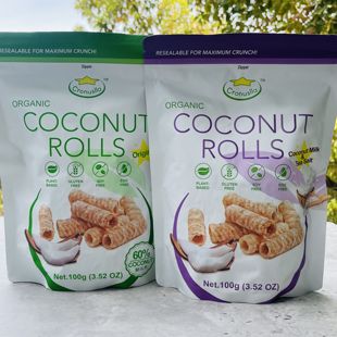 易碎coconut rolls斯里兰卡进口星椰乐原味椰奶海盐椰子卷无麸质