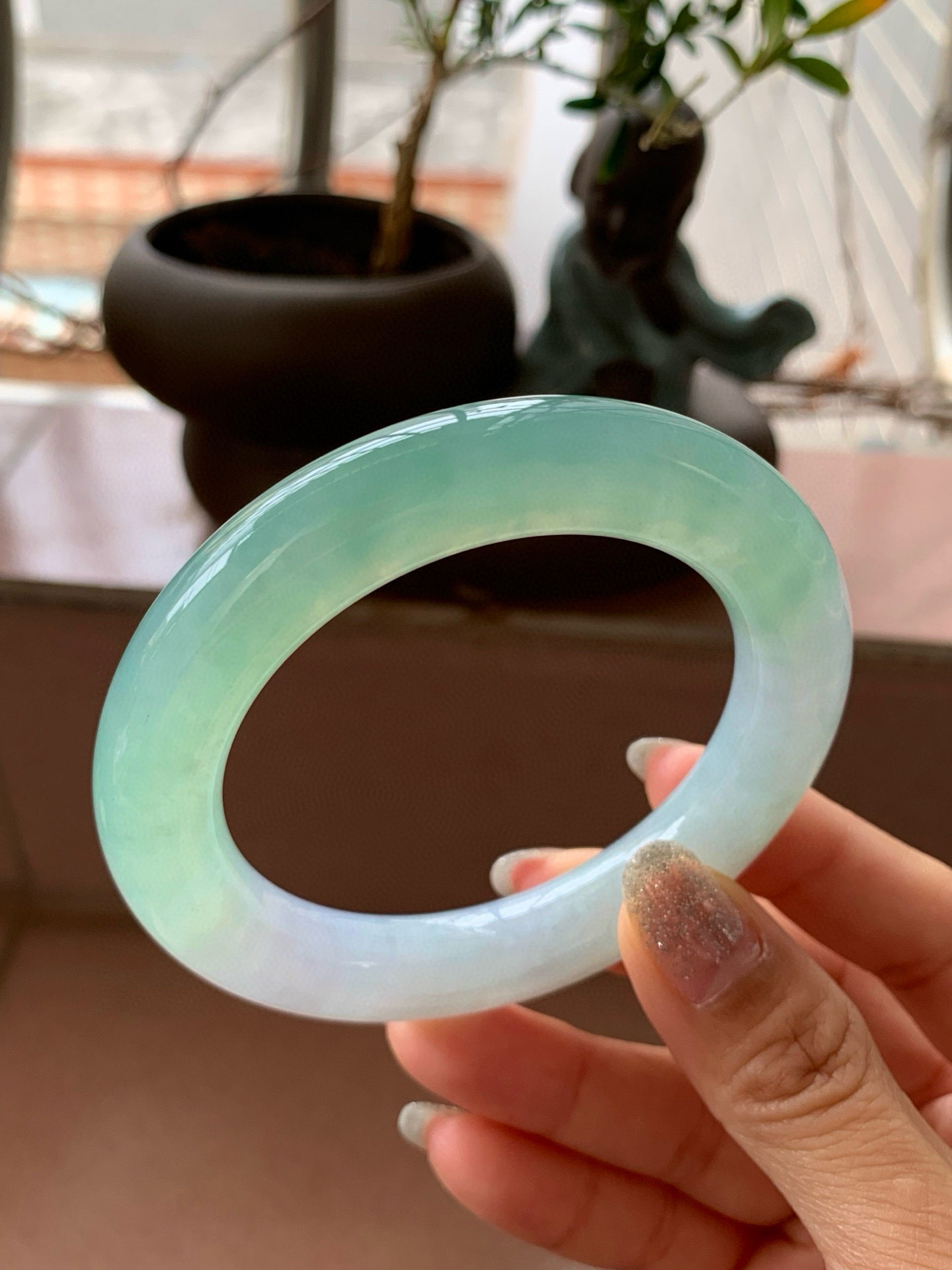 【小陈翡翠】缅甸天然翡翠a货年底收官倒计时冰晴绿半山水56圆条,珠宝/钻石/翡翠,手镯,淘宝优惠券,粉丝福利购,淘宝优惠卷