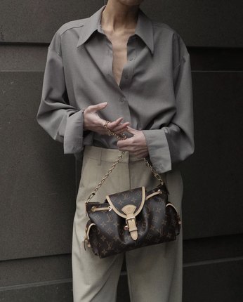 25秋pepamack同款 法式通勤高级灰立裁长袖衬衣 宽松垂坠显瘦衬衫