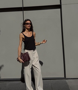 26春夏pepamack同款 百搭纯棉吊带背心 气质高腰显瘦垂感休闲西裤