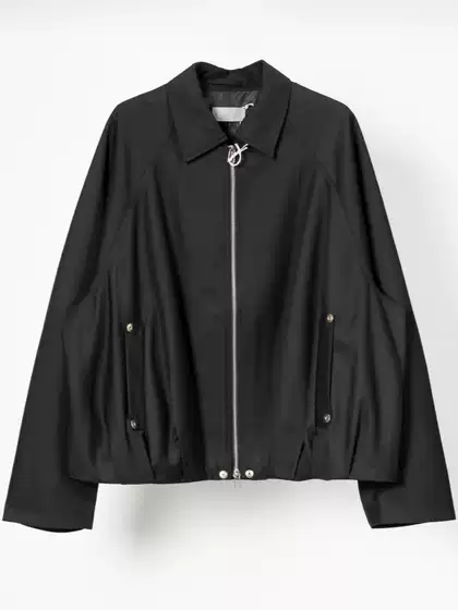 Conz 25Fw Pure Wool Baloon Zipper Jacket, Solid Color, Simple, Versatile, Basic Commuter Style, Clean Fit