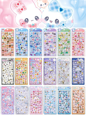 日系3D浮雕贴纸POP DROP实心颗粒贴画手机壳制作小卡装饰寿司美食