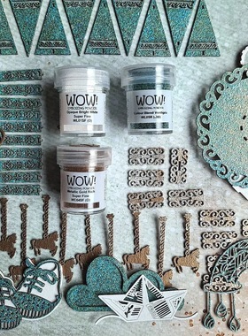 英国WOW Metallic金属双光浮雕粉Emboss细腻凸粉立体纸艺水印15ml