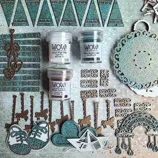 英国WOW Metallic金属双光浮雕粉Emboss细腻凸粉立体纸艺水印15ml