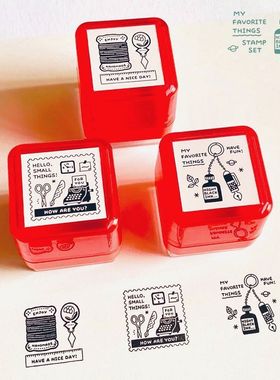 日本纸博in东京文具eric X SANBY渗透图章浸透印手账本印章MEMO