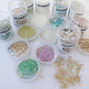 英国WOW Premium闪光粉浮雕粉功能闪粉凸粉手作艺术卡片 Sparkles