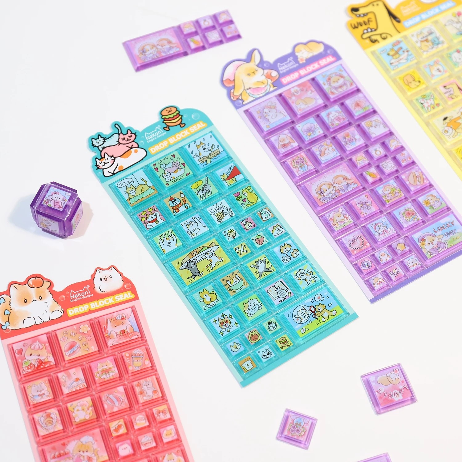 Nekoni可爱方砖3D立体贴纸卡通动物DROP BLOCK手机壳痛本DIY贴画,文具电教/文化用品/商务用品,贴纸/立体贴纸,淘宝优惠券,粉丝福利购,淘宝优惠卷