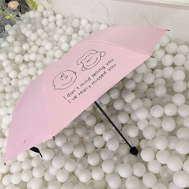 韩国ins小清新少女心卡通查理史露比情侣可爱黑胶防晒遮阳晴雨伞|ruв категории начало ежедневно, зонтик/дождь/дождь/водостойкость, зонтик - от Buy2taobao.com для оказания профессиональной услуги покупки агента Taobao