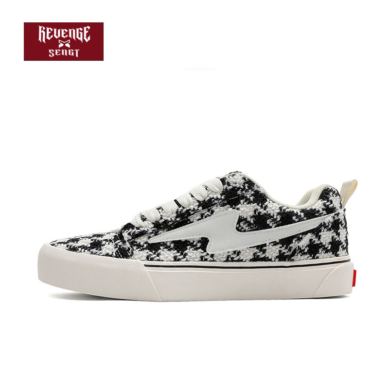 REVENGE X SENGT 洛杉矶闪电联名小香风限定千鸟格面包鞋美式板鞋