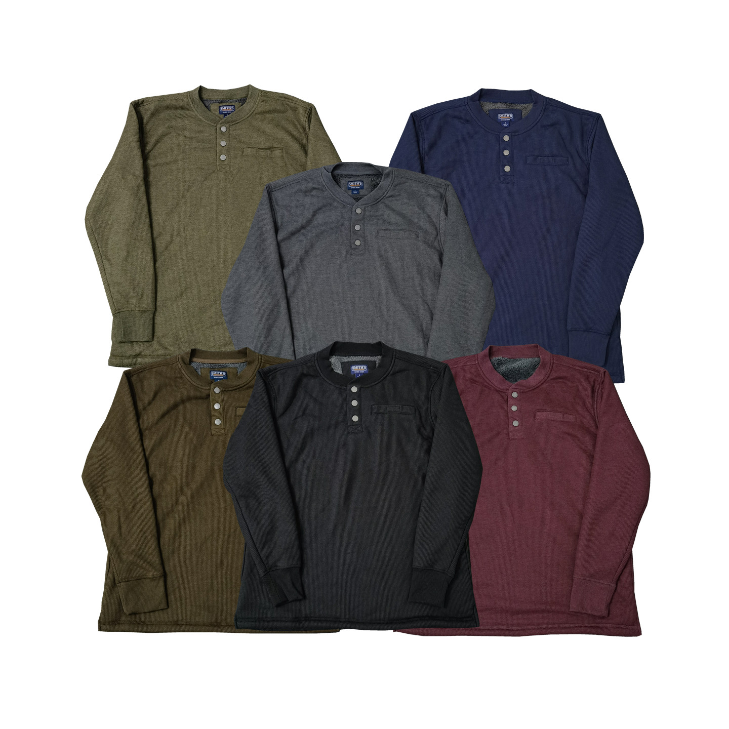 无品牌亨利领宽松植绒厚套头卫衣