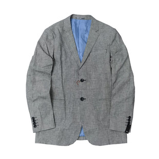 包邮 品牌下架修身 剪裁两粒扣春秋千鸟格纯棉休闲社交西服外套Y786