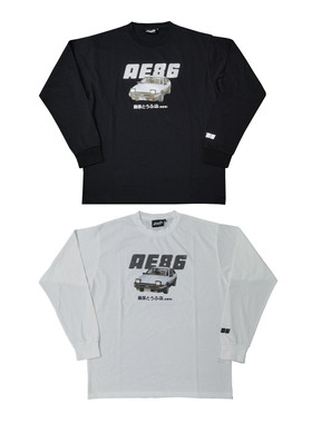 日单正版头文字D动漫AE86印花圆领螺纹口长袖休闲T恤Y719包邮男