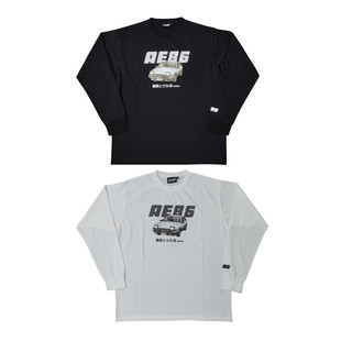 包邮 休闲T恤Y719 男 头文字D动漫AE86印花圆领螺纹口长袖 日单正版