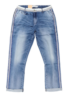 翻边工艺重洗水落色效果全棉修身直脚直筒牛仔九分裤K792包邮男