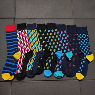 美潮丝质脚感滑软透气春夏街头新潮3D印花长筒大码 滑板男袜W87