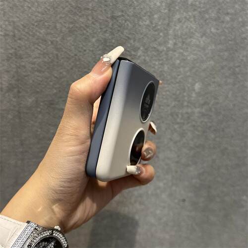 适用华为P50Pocket手机保护壳pocket2摺叠屏渐层色肤感磨砂硬壳个性PocketS防摔高级感精孔超火
