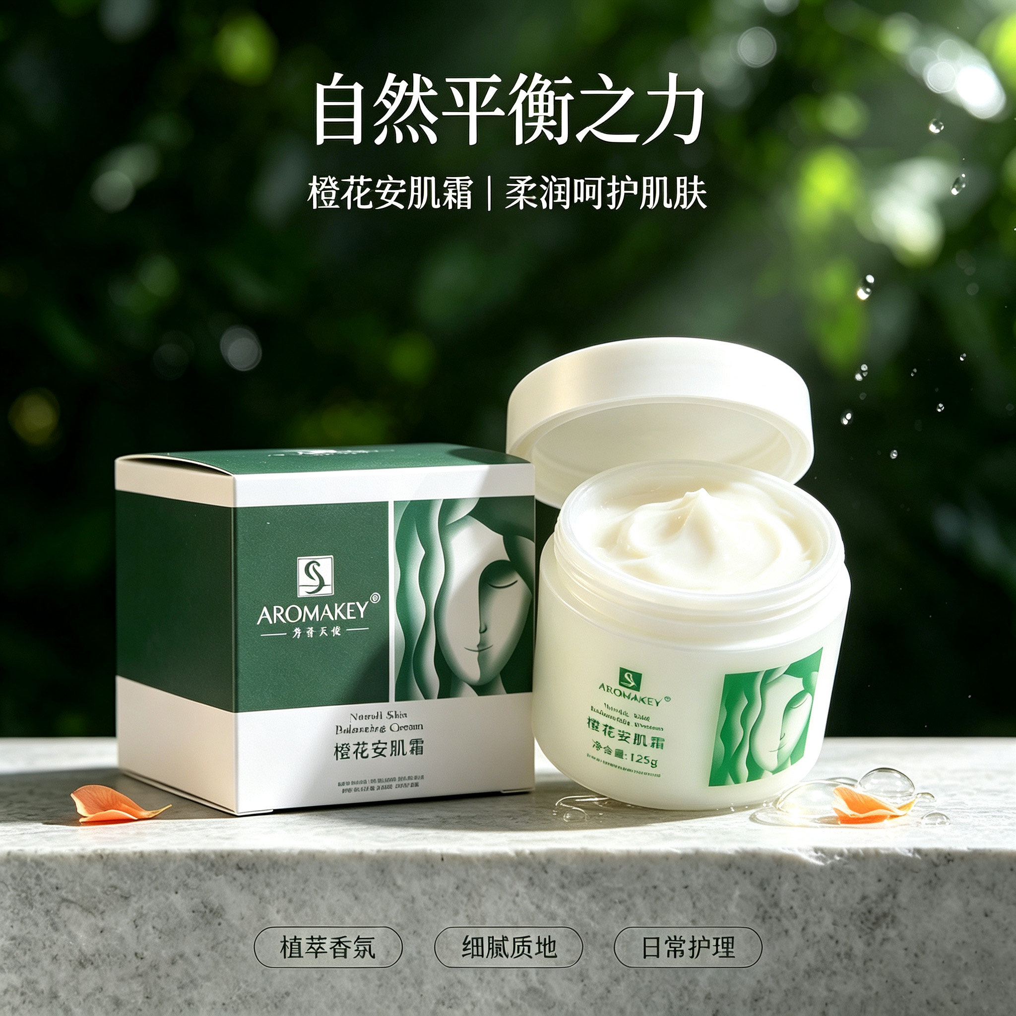 芳香天使橙花安肌霜125g滋润保湿