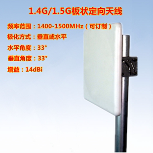 1400 宽带集群专网14dBi单极化板状定向天线 1500MHz政务办公专网