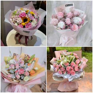 合肥长丰县庐江县巢湖市同城配送母亲节玫瑰康乃馨花束送长辈老婆