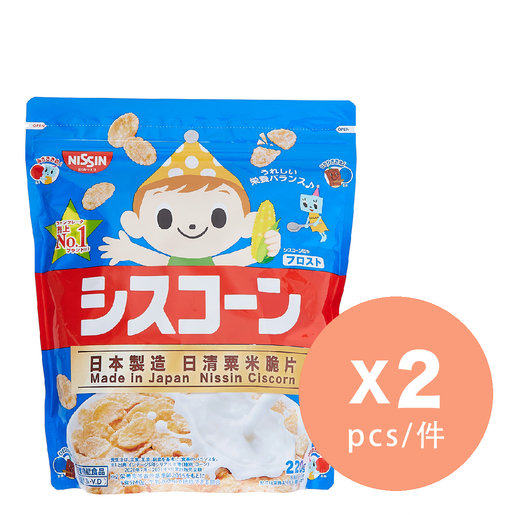 进口版日清家庭装粟米片蜜糖味x2营养代餐无添加蔗糖即食早餐冲饮