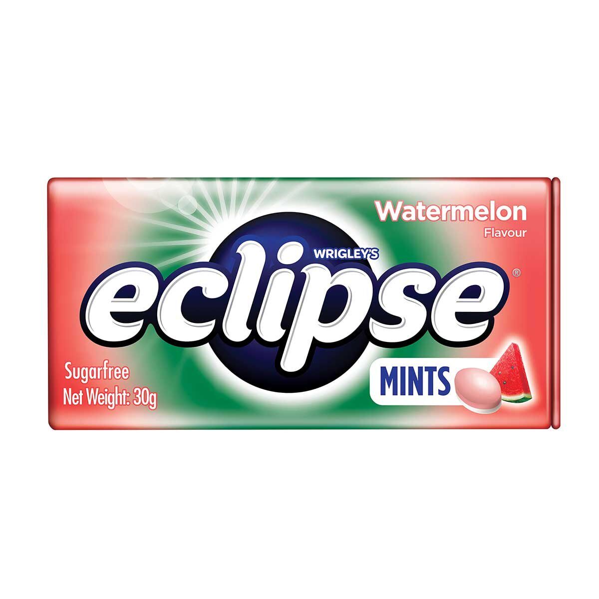 香港进口eclipse易极薄荷糖西瓜味30G水果糖清新口气办公休闲零食