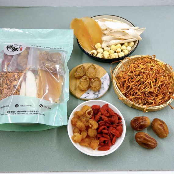 香港进口汤饮健康良方黄金鲍鱼虫草花螺片海鲜汤汤类调料炖料汤料