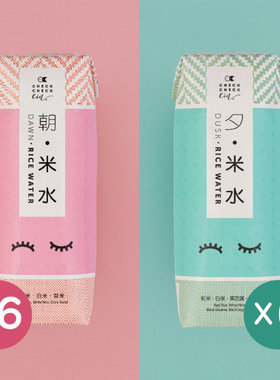 香港 CheckCheckCin - 朝米水 x 6 + 夕米水 x 6（250毫升 x 12）