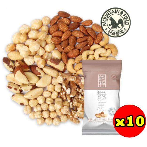MOUNTAIN&FIELD韩国纯粹版健康坚果休闲食品每日果仁日常坚果10包